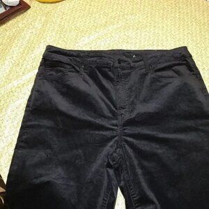 Chico’s Black Velvet Velour Boot Cut Mid Rise Pants Size 3R